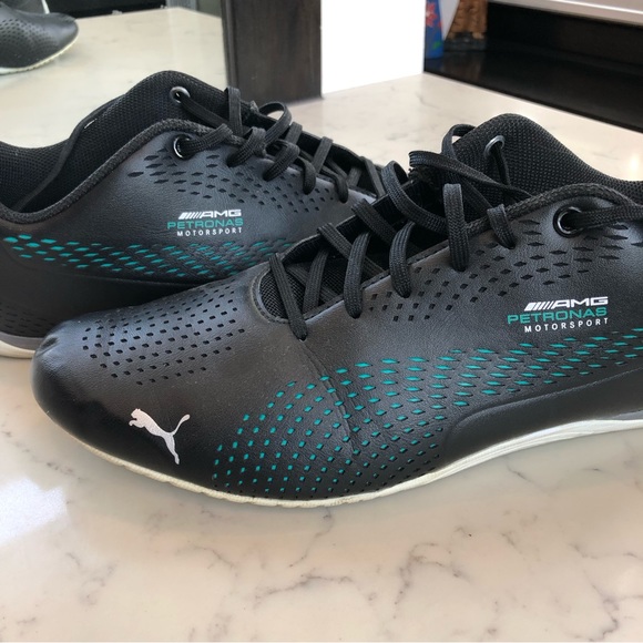 Puma Mercedes AMG Petronas Drift Cat 5 Ultra II Black White Green Size 11.5 US - Picture 2 of 16